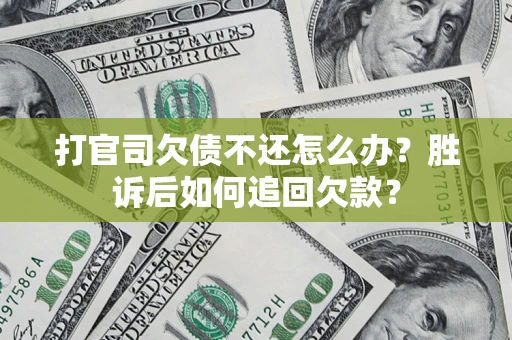 北京打官司欠债不还怎么办？胜诉后如何追回欠款？