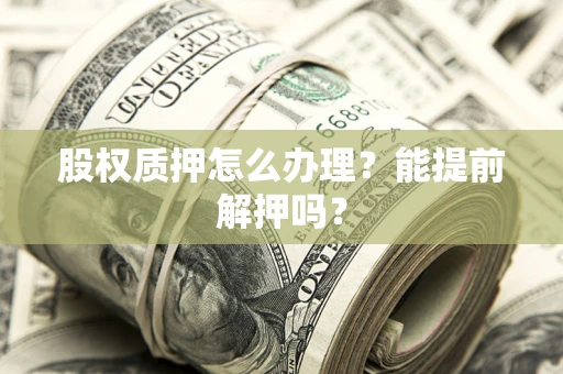 北京股权质押怎么办理？能提前解押吗？